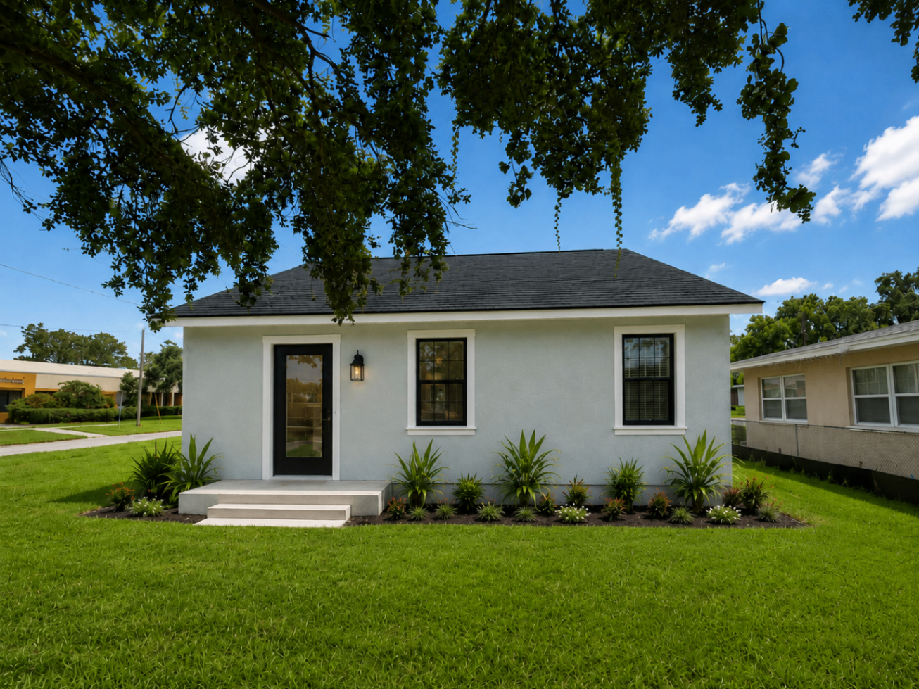 Rear exterior rendering of the new Clearwater home