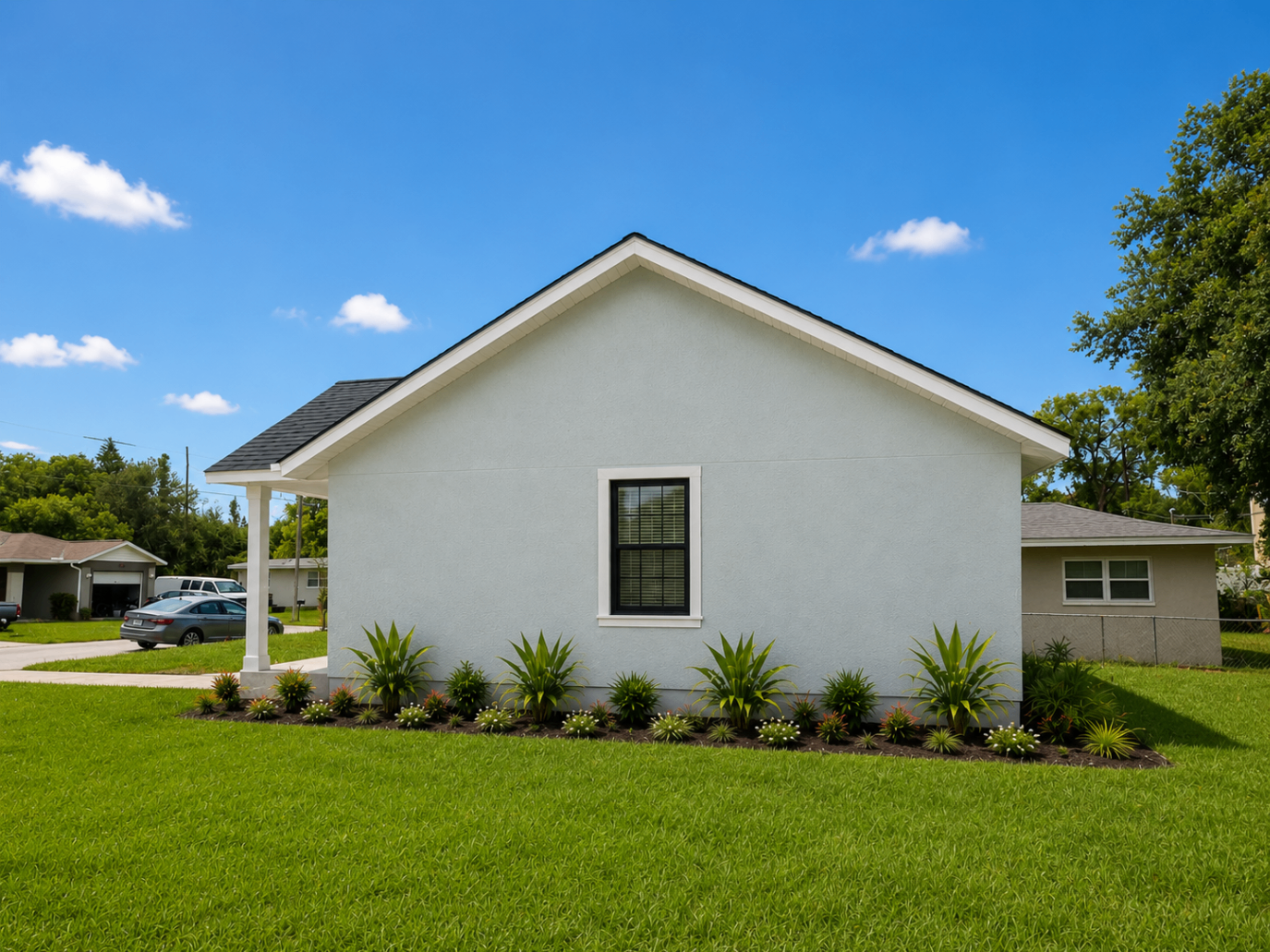 Side exterior rendering of the new Clearwater home
